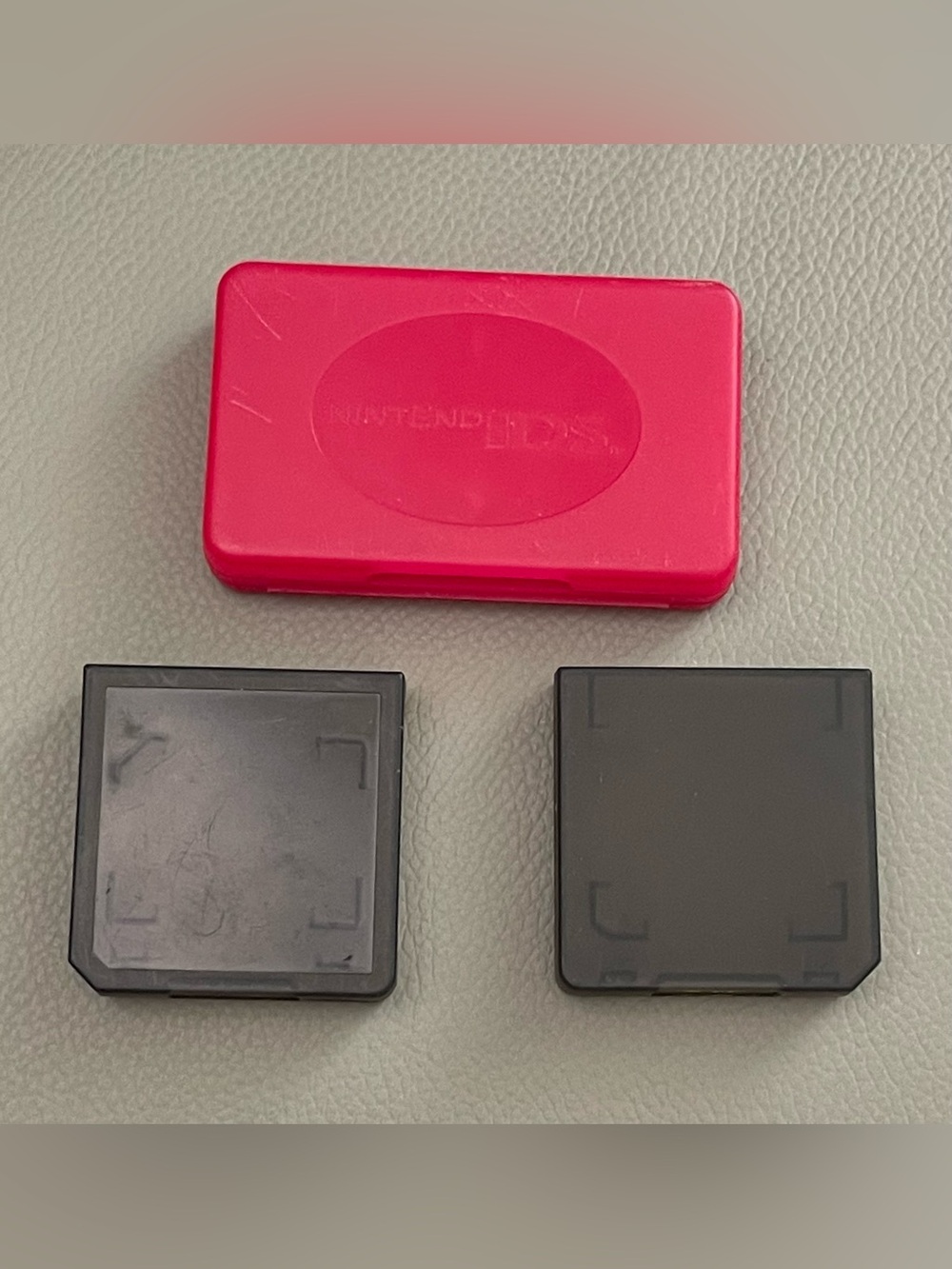 Nintendo DS Game Card Cases -  2 Black Cases  & 1 Pink Case